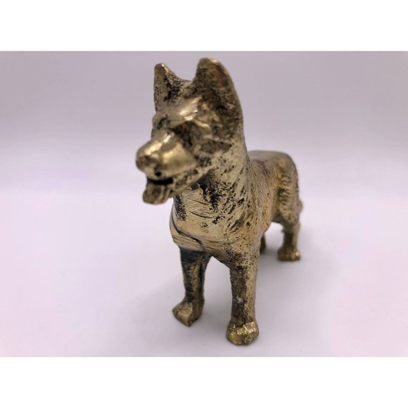 Vintage Brass German Shepard Figurine - Picture 2 of 7